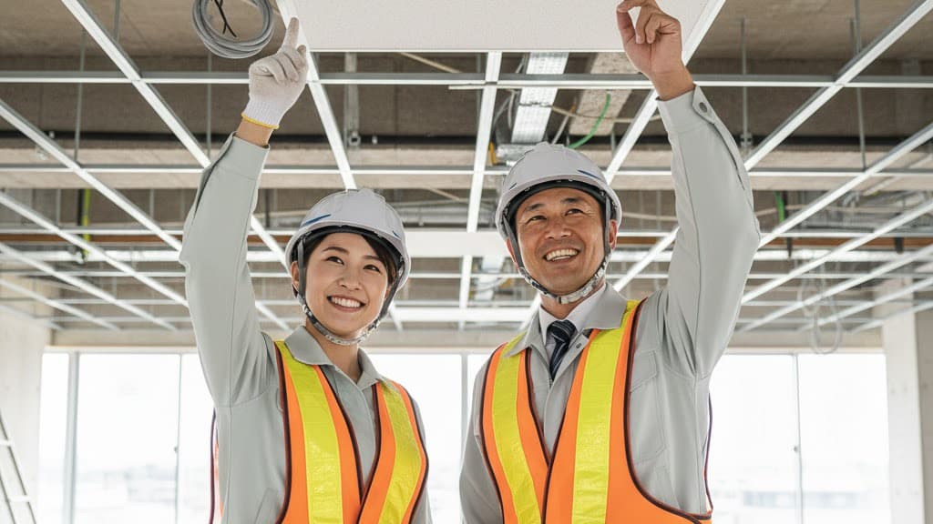 内装施工管理の仕事イメージ - 施工管理（内装・電気通信）|建築・土木技術職