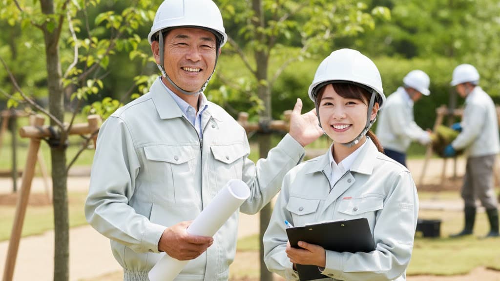 造園施工管理の仕事イメージ - 造園施工管理技士（施工管理）|建築・土木技術職